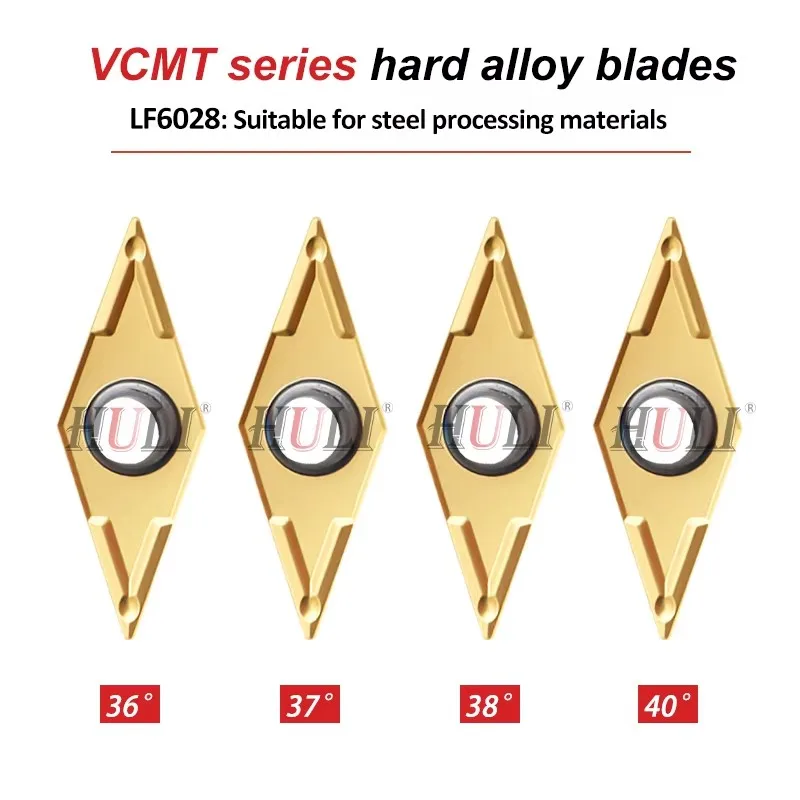 DESKAR Lathe Cutting Inserts VCMT160404-36 ° /37 ° /38 ° /40 ° LF6028 Suitable For Steel Part Processing Cutting Rhombus Inserts