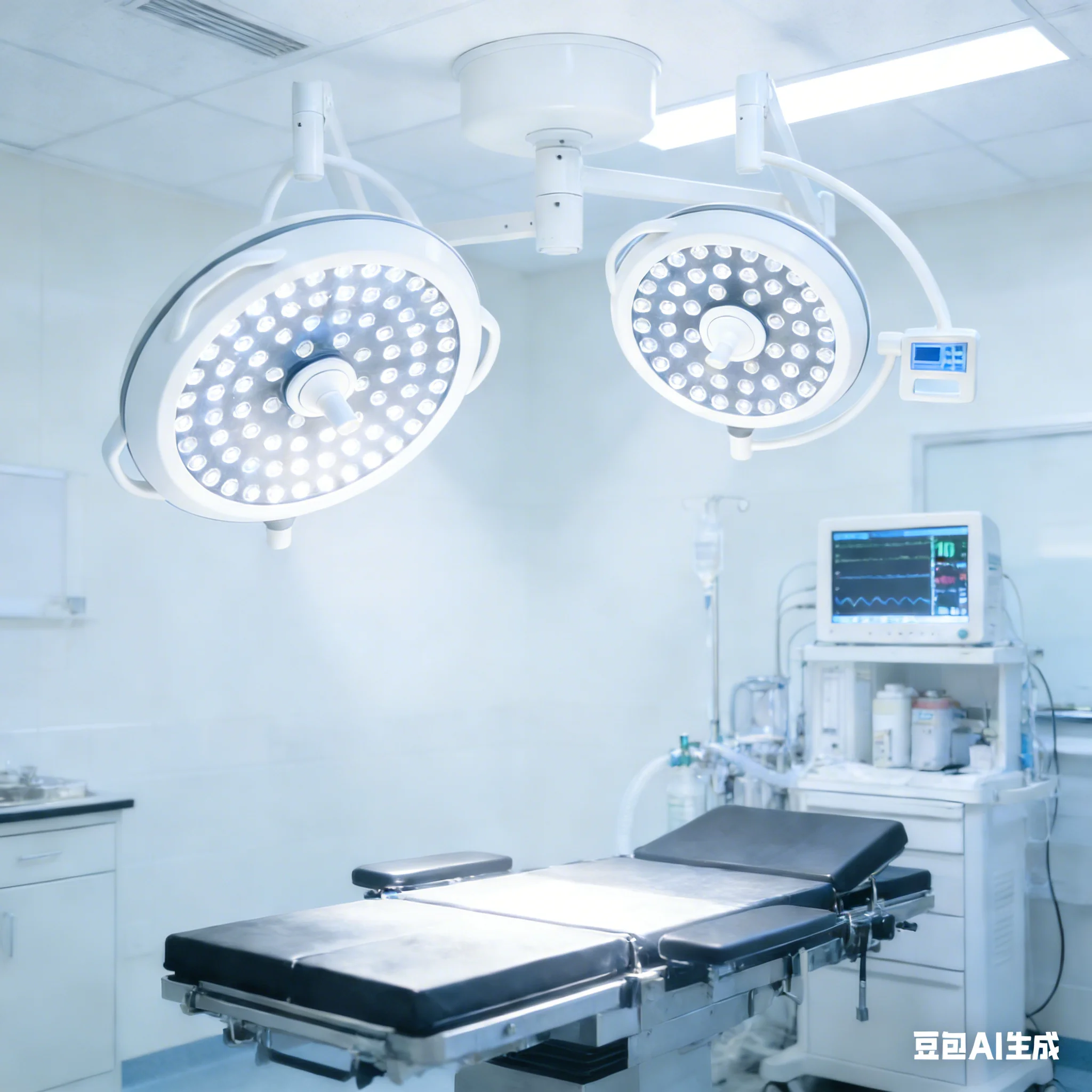 2026 Double Dome Shadowless LED-Chirurgie-Licht – Deckenmontage für medizinische Operation Theater