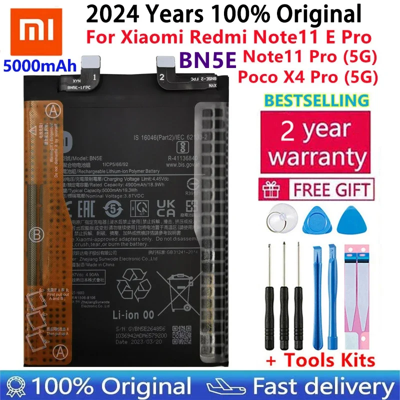 Original Battery Xiaomi Mi Redmi Note Pocophone Poco F1 F2 F3 3 3S X3 4 4X K40 5 6 7 8 8T 9 9A 9C 9T 10 10S 10T 11 12T Pro Lite