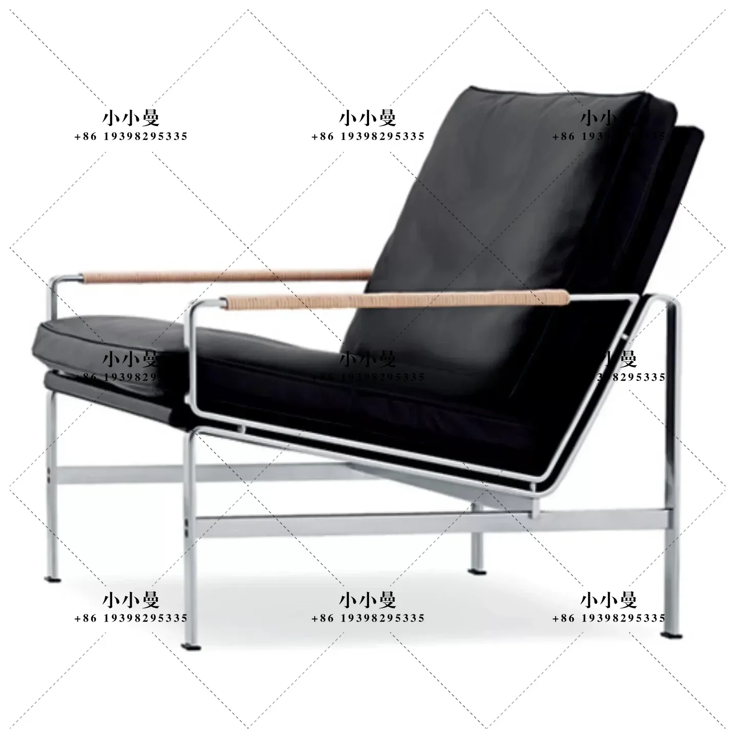 Italian Light Luxury Minimalist Backrest Armchair Business Office Double Triple Reception Leather Art Sofa