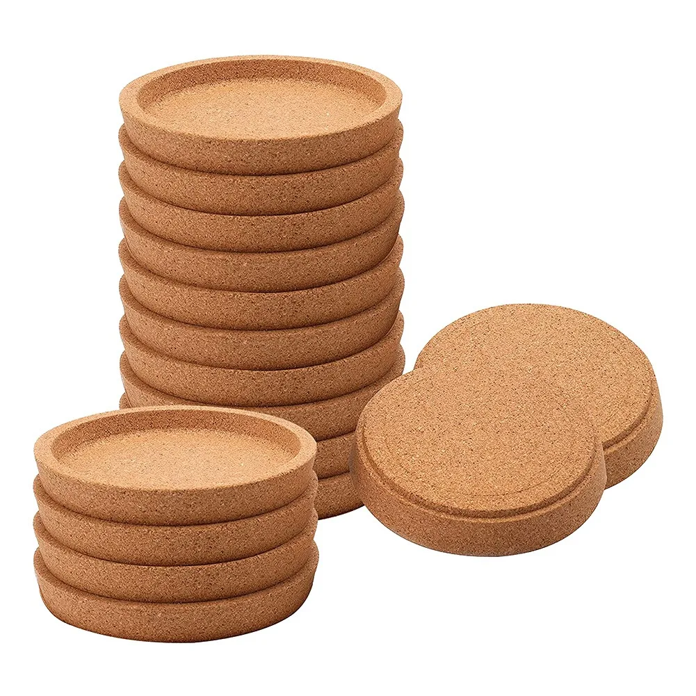 16 Pack Cork Coasters, 4 Inch Absorbent Heat Resistant Round Cork Coasters for Most Kind of Mugs in Office or Home