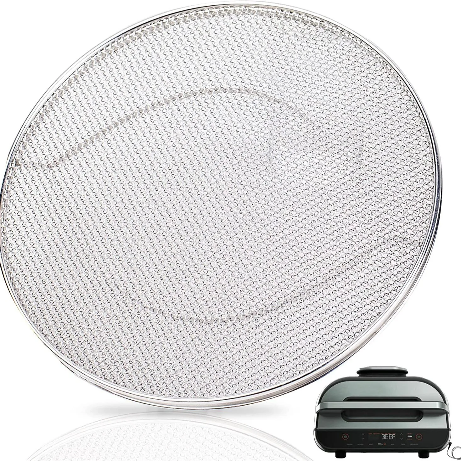 

Replacement Splatter Shield Stainless Steel Splatter Screen Accessories for Ninja Indoor Grill AG300,IG651, IG601