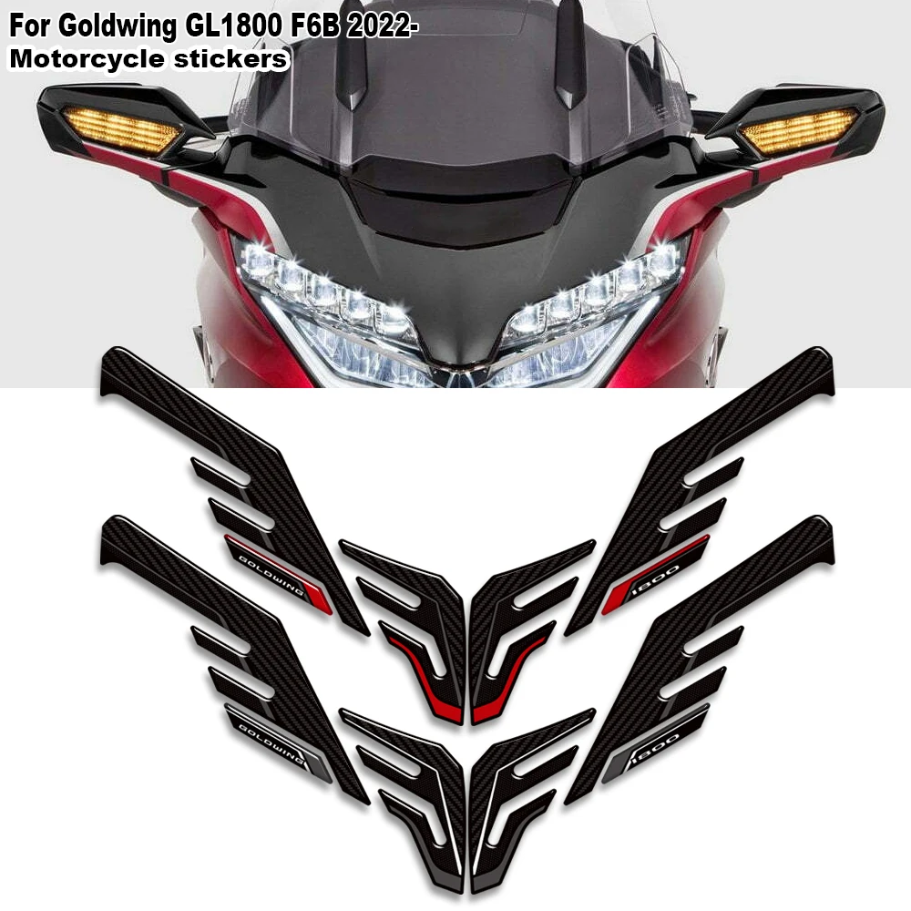 For Honda Goldwing  GL1800 LG 1800 F6B Tour 2022-2024 Motorcycle Windscreen Wind Deflector Tank Pad 3D Stickers Decals Full Set