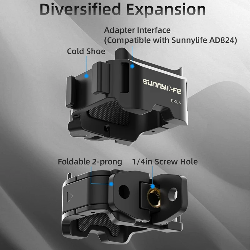 Cadre d'extension multi-usage pour DJI OSMO Pocket 3, support de montage à dégagement rapide, adaptateur bidirectionnel pour accessoires Pocket 3