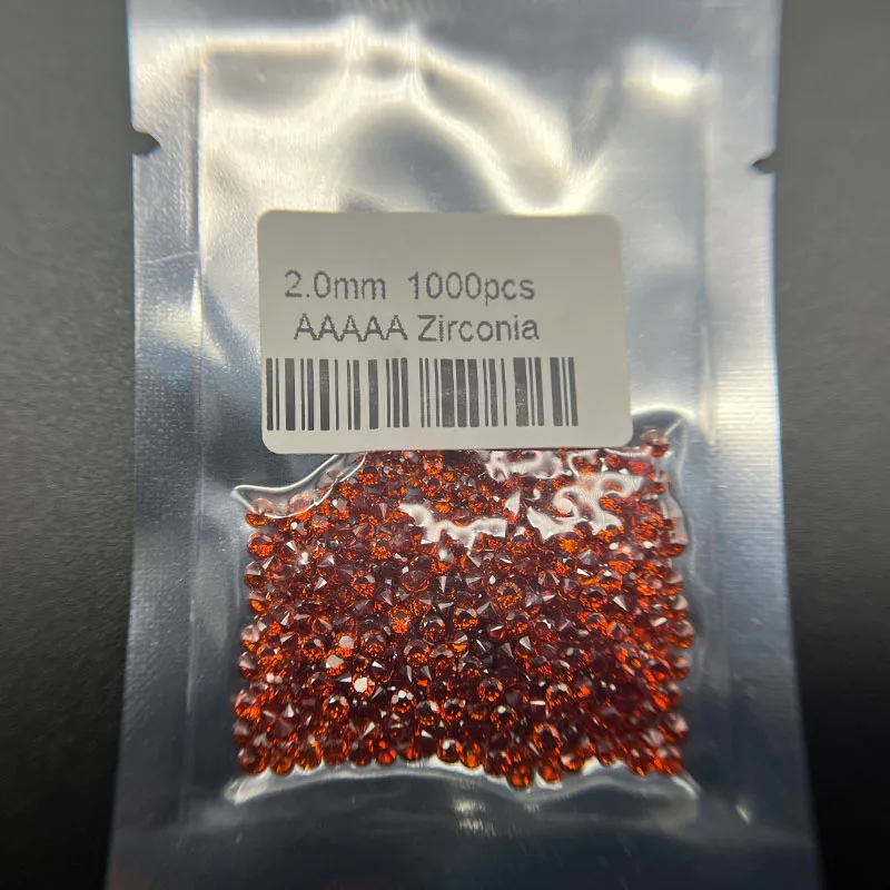 

Small Size 0.8~4.0mm 10PCS~10000PCS Round Garnet Red Cubic Zirconia Stones Round Brilliant Cut Loose CZ Stones DIY Jewelry