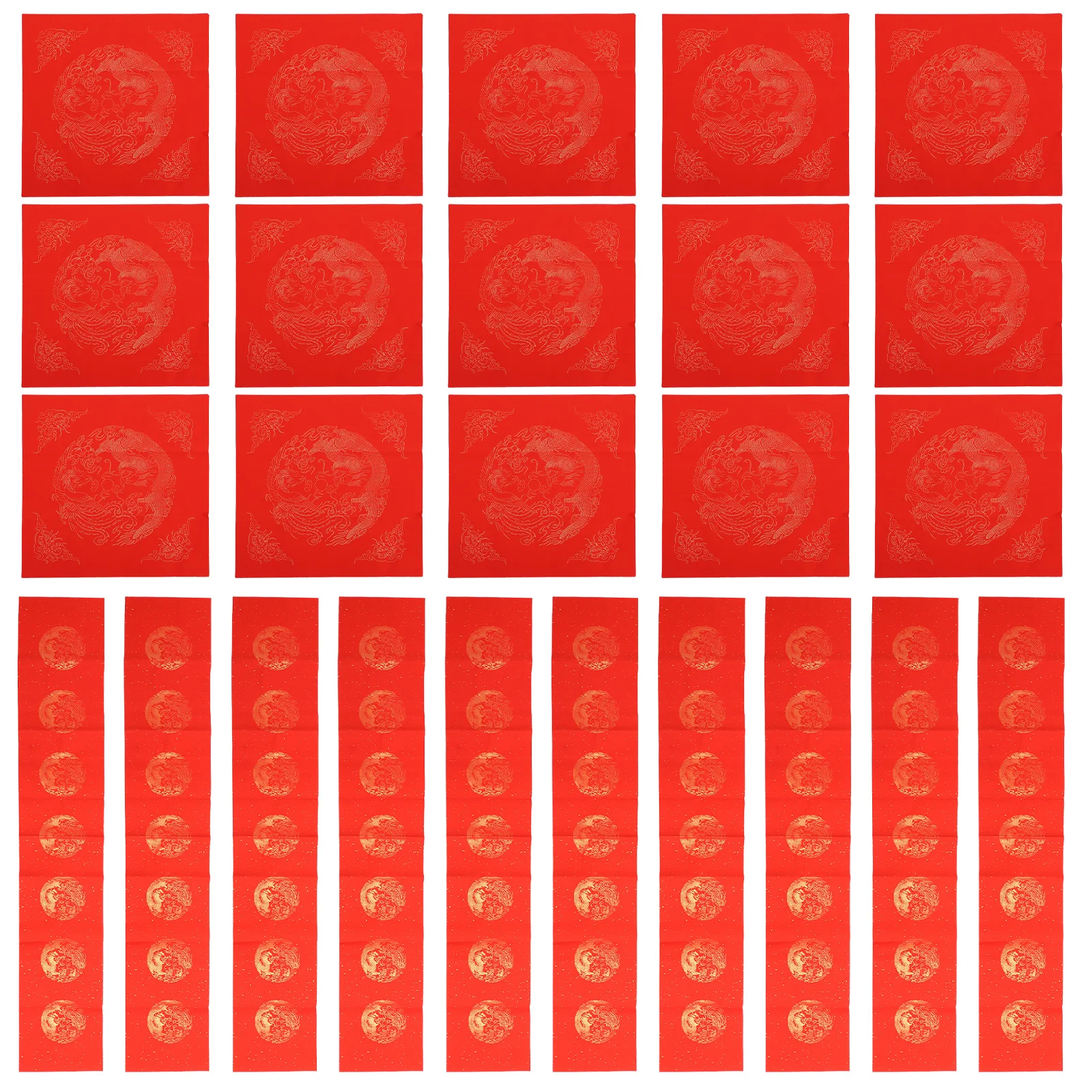 

1Set Red Xuan Paper Red Couplet Paper for Chinese Calligraphy DIY Fu Character Spring Festival Door Decoration
