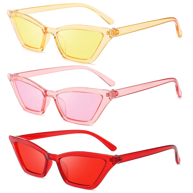 Retro Cat Eye Sunglasses Small Triangle Shape Stylish UV400 Female Shades Glasses Fashion Eyeglasses Moto Accessories Decoration