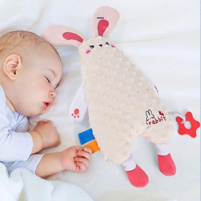 Baby Comfort Pillow Toy Plush Teether Doll Safe for Mouth Chewing Infant Pillow Perfect for Cuddling and Sleeping Baby Gift
