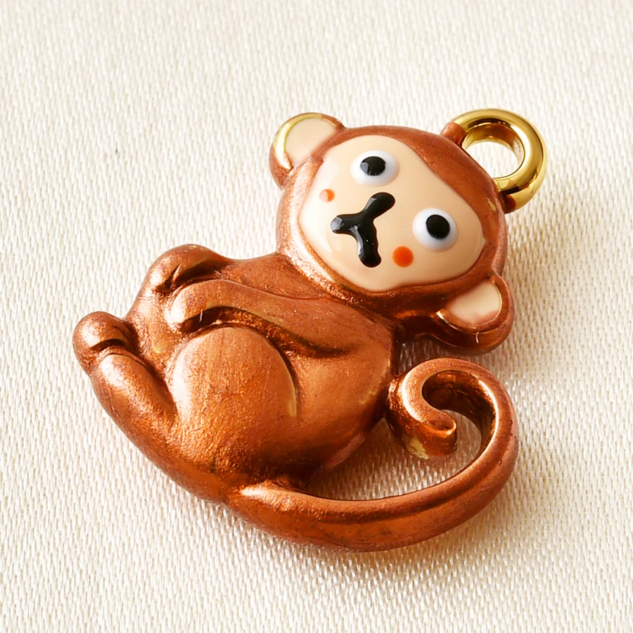 10pcs Enamel Animal Charms Koala Yellow Duck Monkey Giraffe Stainless Steel Pendant For Bracelet Necklace Keychain DIY Jewelry view 6