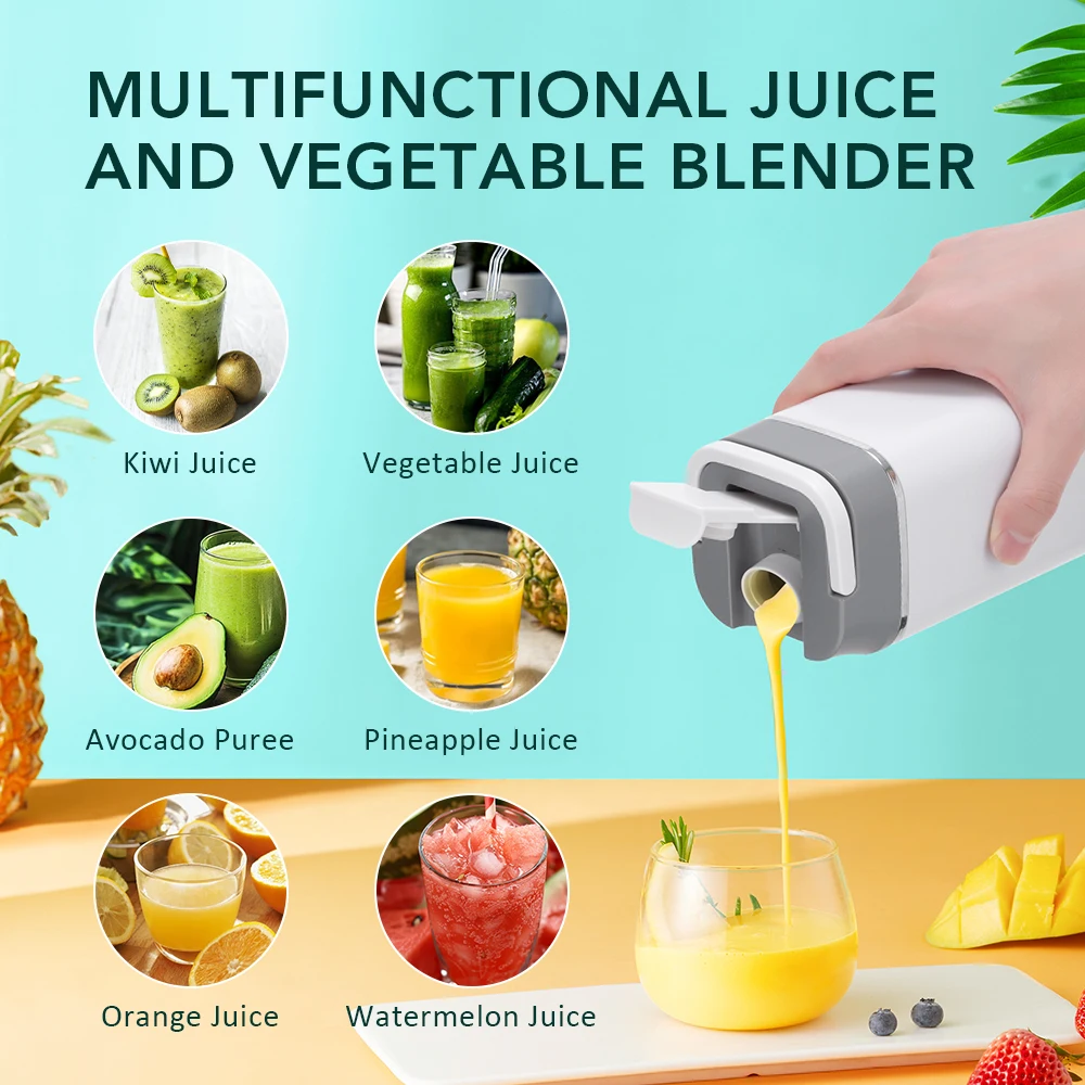 Mini Portable Blender Electric Juicer Fruit Mixers Fruit Extractors Smoothies Mixer Multifunctional Juice Maker Machine Blender