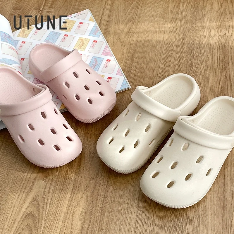 UTUNE EVA Lightweight Couple Garden Shoes Non-Slip Breathable Comfortable Sandals Unisex Summer Casual Outdoor Beach Slippers