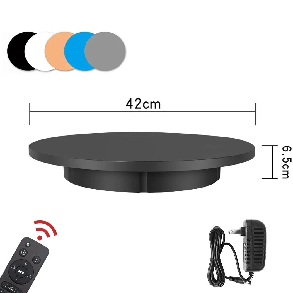 42CM Electric Turntable 3D Scanning Photography Display Stand Rotating Table Remote Control Speed Direction Load-Bearing 150KG