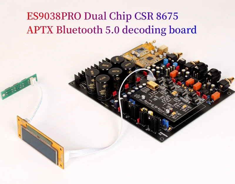 

New ES9038PRO Dual Chip CSR8675 APTX Bluetooth 5.0 Decoder Board