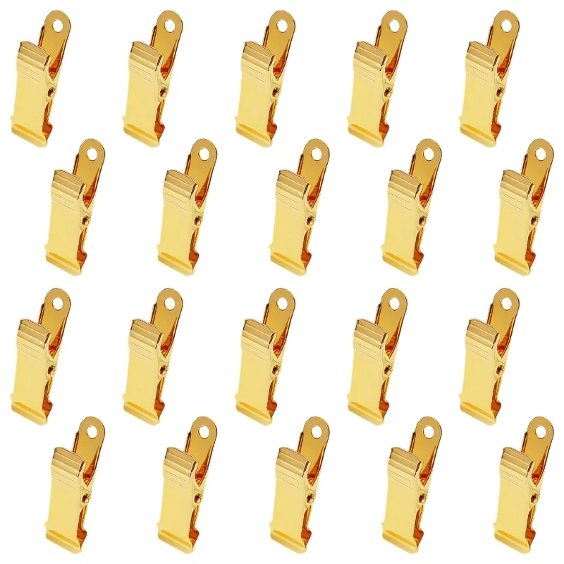 R1WD 20Pcs Heavy Duty Metal Document Clip with Hanging Hole Multipurpose Metal Reverse Clamp For Woodworking File Management