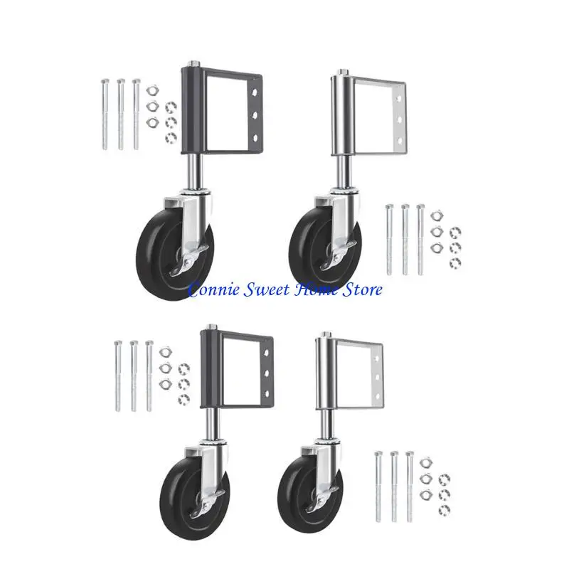 LXAF High Performances Gate Wheel with Adjustable Spring for Even Gate Swing Suitable for Grass Gravels and Concrete Area