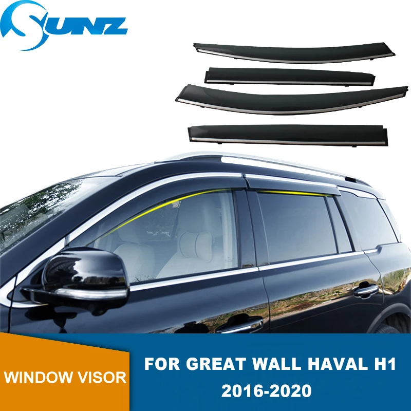 

Боковые оконные козырьки для Great Wall Haval H1 2016 2017 2018 2019 2020, автомобильные солнцезащитные козырьки, защитные детали, дефлекторы от дождя SUNZ