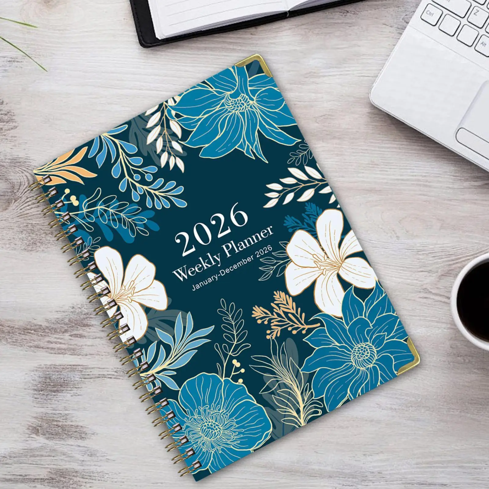 2026 المخططين التوأم سلك ملزمة المفكرة التقويم الأسبوعي مخطط كتاب مع علامات التبويب للطلاب المعلمين الأعمال مكتب المدرسة المنزل #3