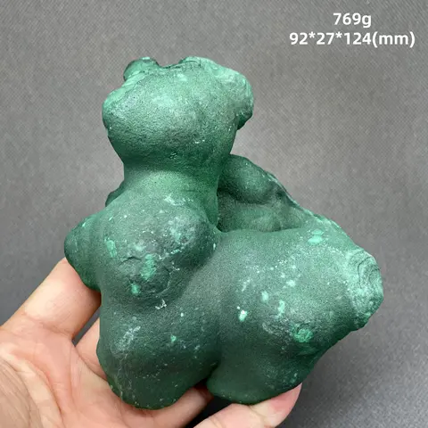 천연 콩고 말라카이트 광물 표본 + 치유용 석영 크리스탈 및 돌 암석 원석