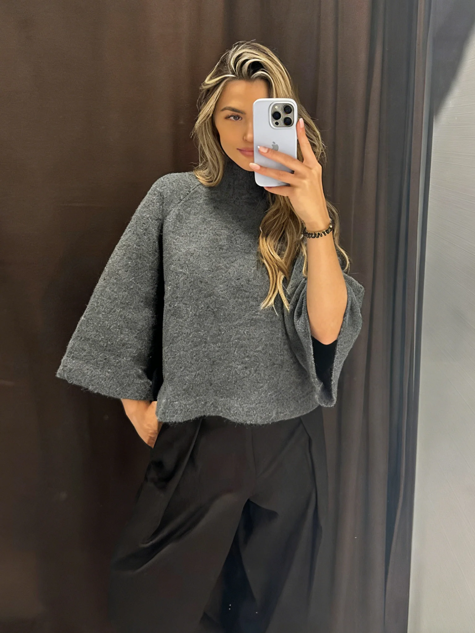 Elegant Solid Loose Women's Sweater 2026 Spring New O-neck three-quarter Sleeve Knit Pullovers Chic Women Knitwear