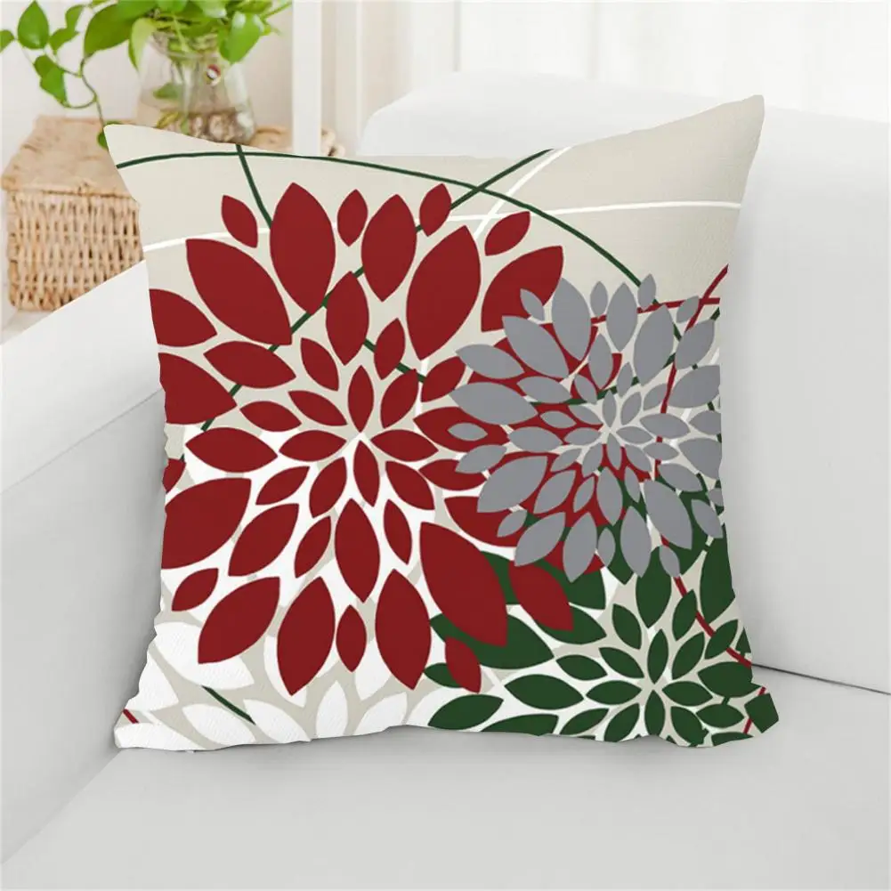 Throw Pillow Cover Soft Luxurious Pillowcase Soft Geometric Flower Pattern Pillowcase Set for Home Decoration for Office