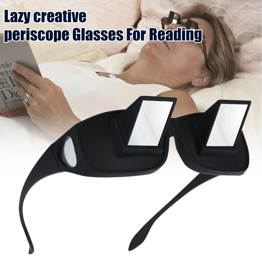 Amazing Lazy Glasses Creative Periscope Horizontal Glasses Reading Books Sit Glasses On Bed Lie Down View TV Prism Spectacles