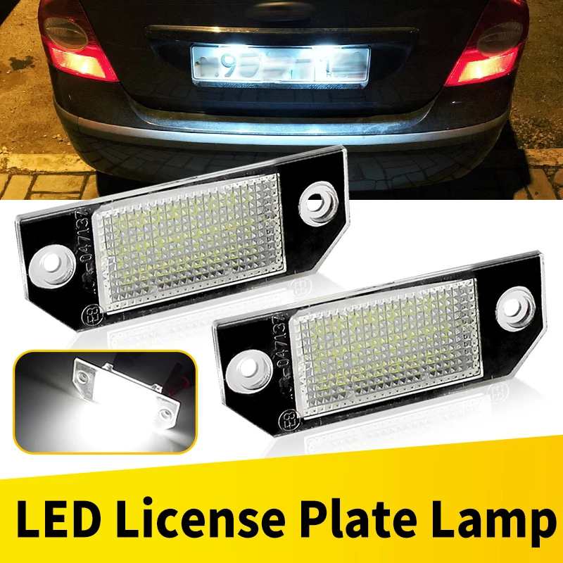 2 Stück für Ford OEM # 4052331 LED-Kennzeichenbeleuchtung für Ford Focus MK2 für Ford Focus C-MAX, LED-Kennzeichenleuchte, fehlerfrei, Weiß