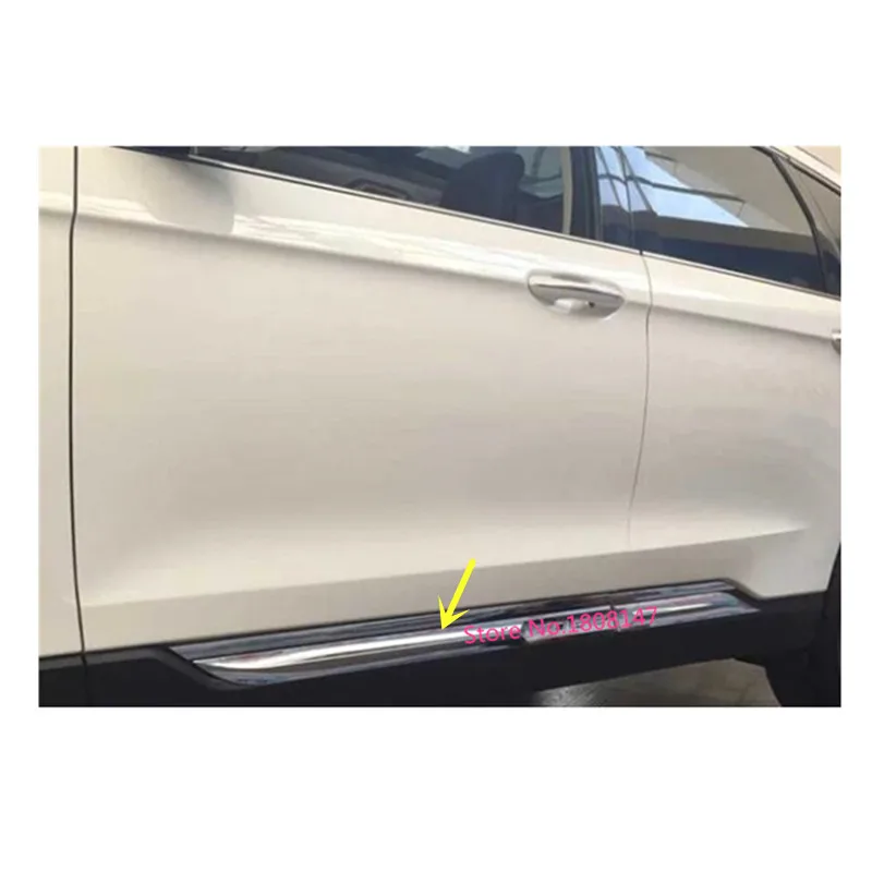 Hot Sale Car ABS/Steel Body Side Door Trim Strip Molding Stream Panel Bumper Frame Stick 4PCs For Ford EDGE 2015 2016 2017 2018