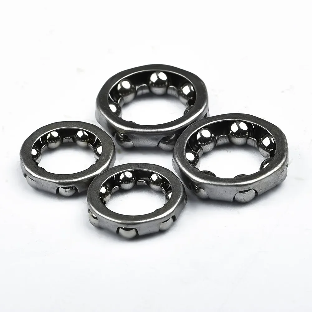 4pcs Bicycle Ball Bearing Retainer 3/16 Inch 1/4 Inch Front/Rear Bike Wheel Hub Bearings Cycling Headset Bearing Parts