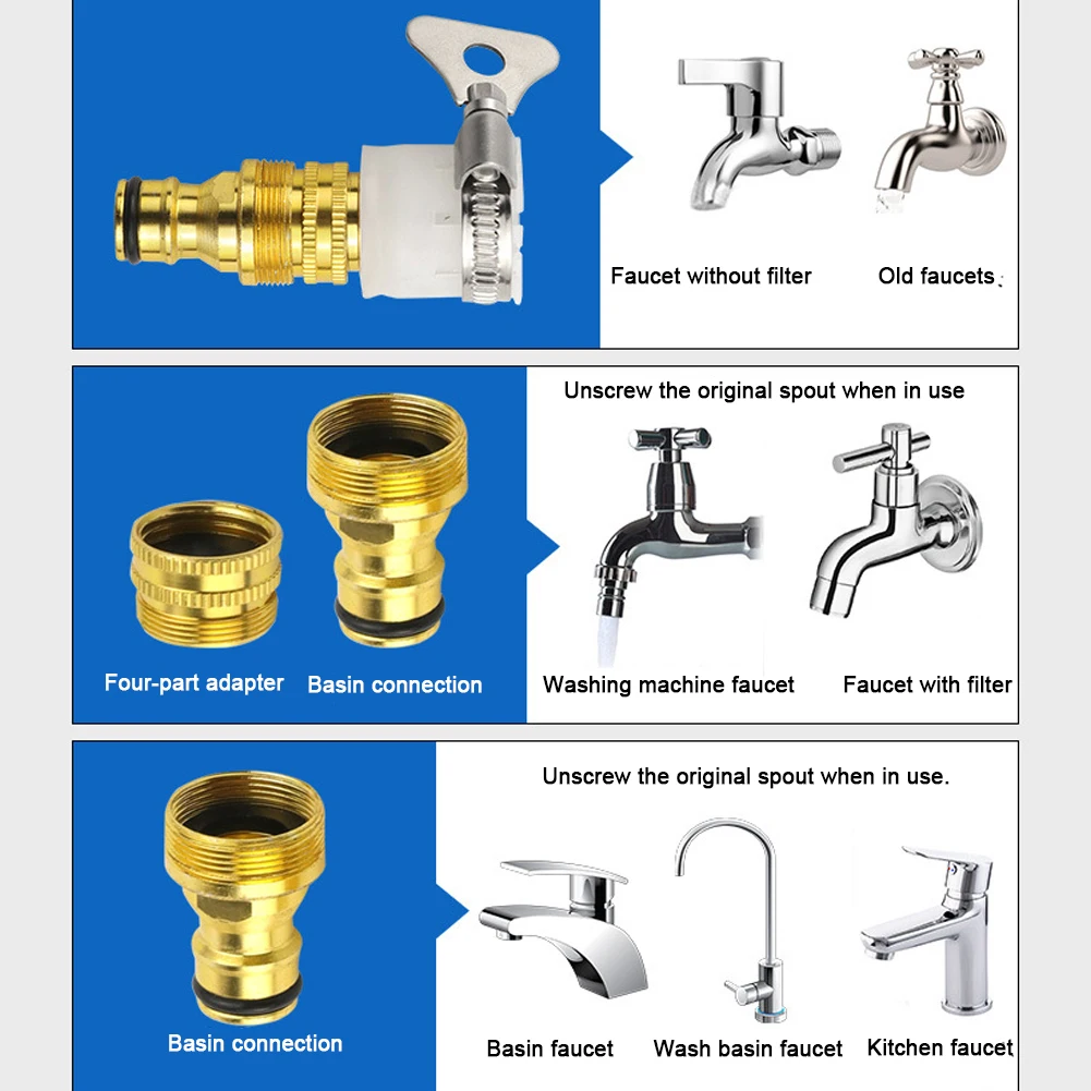 

Универсальные адаптеры для шлангов 15-23 мм, износостойкие соединители для кранов, фитинги для садовых шлангов для полива сада
