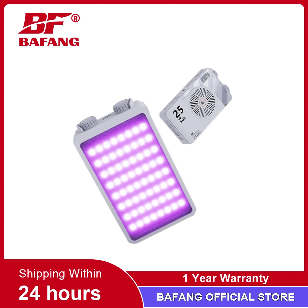 LED 비디오 라이트, 바이 컬러 휴대용 라이트 패널, 사진 촬영용, CRI 95 + 내장 팬, 지지대 Pd 고속 충전, 25W, 리뷰없음