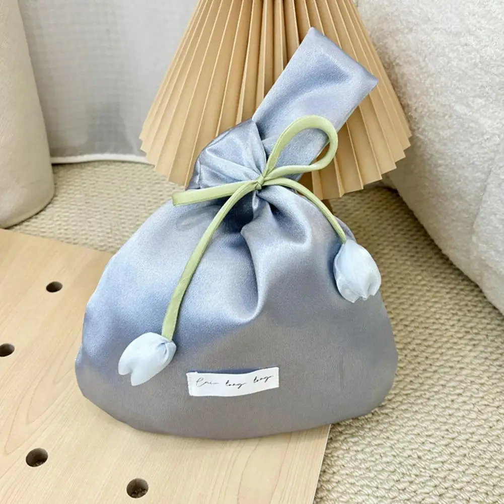 2026 Women Handbag, Portable with Tulip Flower Decoration Handbag, Handheld Stylish Design, Large Capacity Bag Shopping Purse 85
