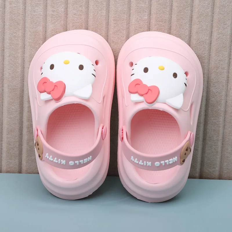 Sanrio Cinnamoroll Children Slippers Hello Kitty Cartoon Kawaii Cute Home Bathroom Bathing Anti-Slip Sandal Kids Girls Gifts