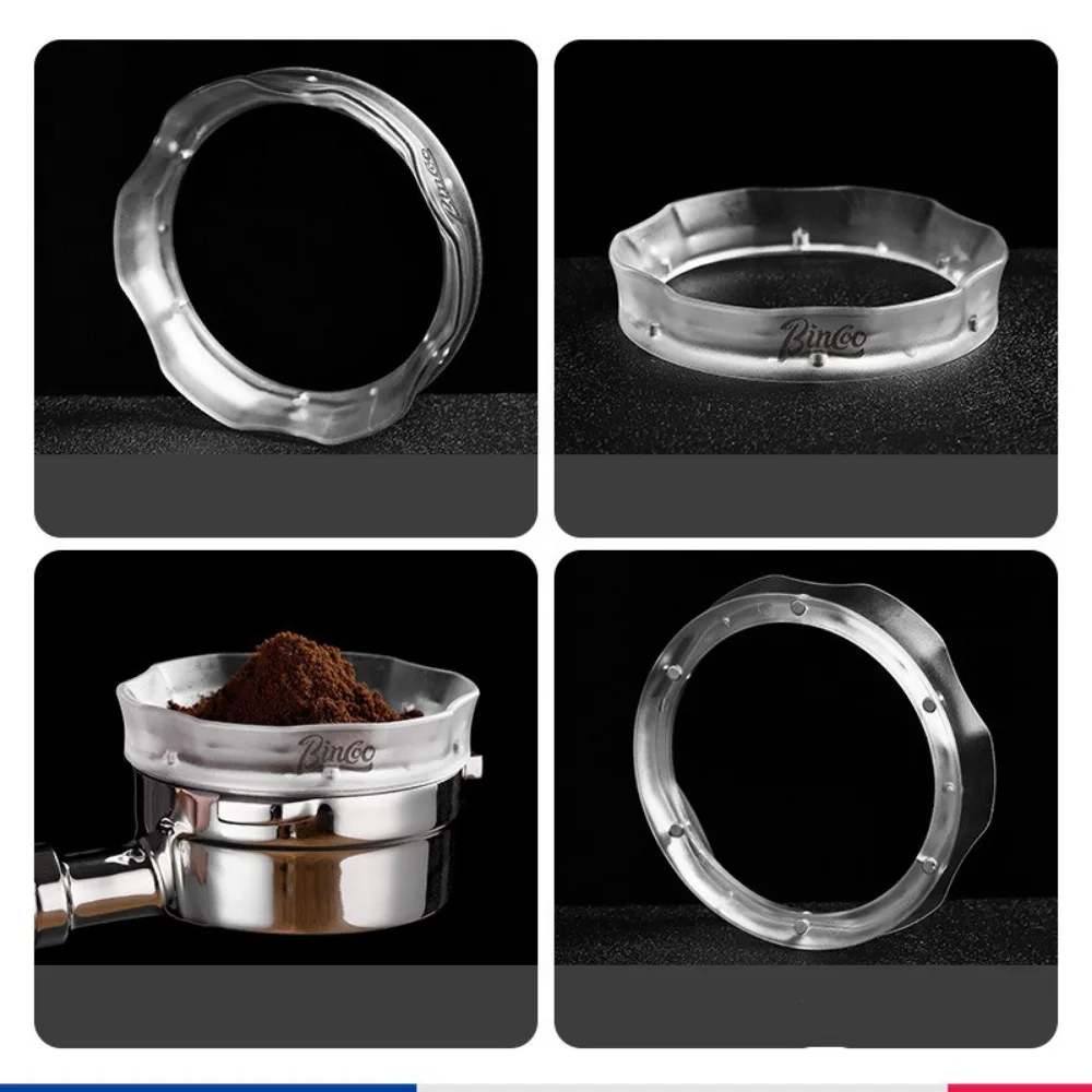 51mm 58mm Magnetic Coffee Dosing Ring PC Espresso Dosing Funnel Coffee Powder Distribution Ring Coffee Accessories Coffeeware