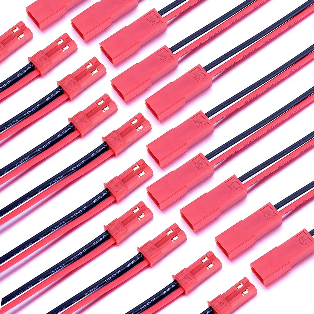 ل JST SM 2Pin مجموعة موصل 40 قطعة كابل ذكر وأنثى مع سلك 22AWG طول 100 مللي متر للإضاءة LED واستخدام الأجهزة