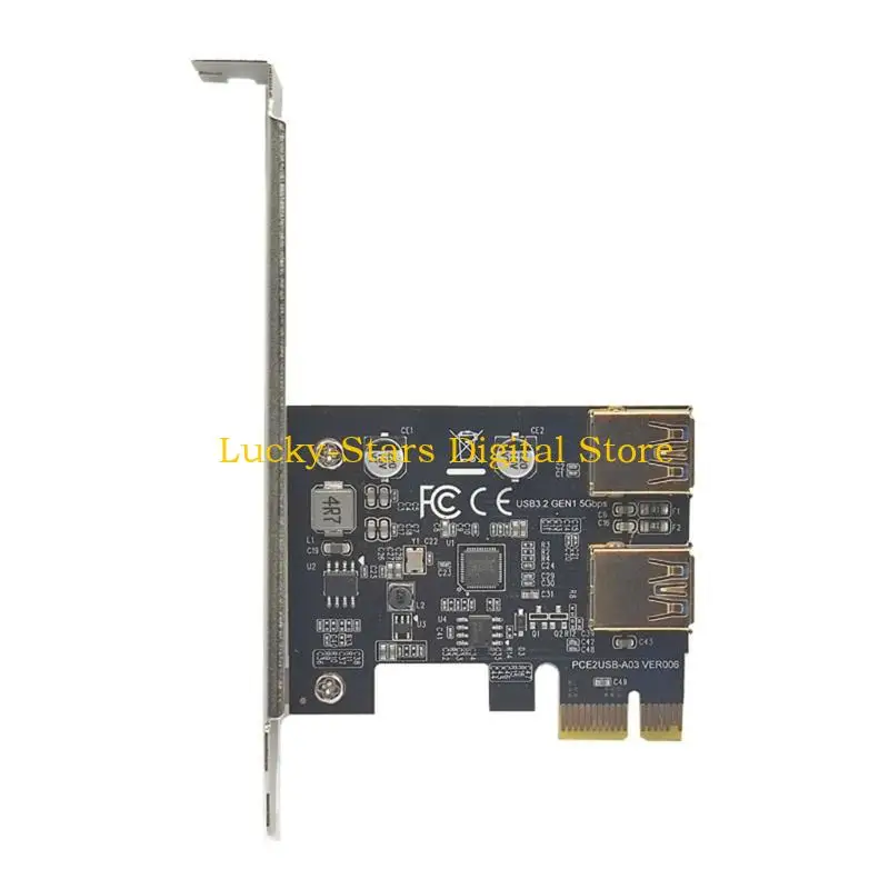 T3EE 2-puerto PCI-E Tarjeta Riser USB3.0 a USB3.2 Gen 1 Tarjetas complemento adaptador