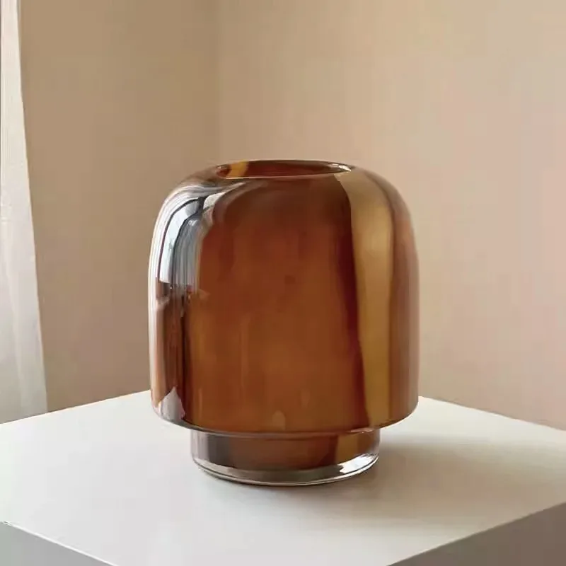 

Ваза в стиле Ваби-саби, средневековая, с эффектом состаривания, для гостиной, настольная, глазурованная, для цветов, современная стеклянная ваза-украшение