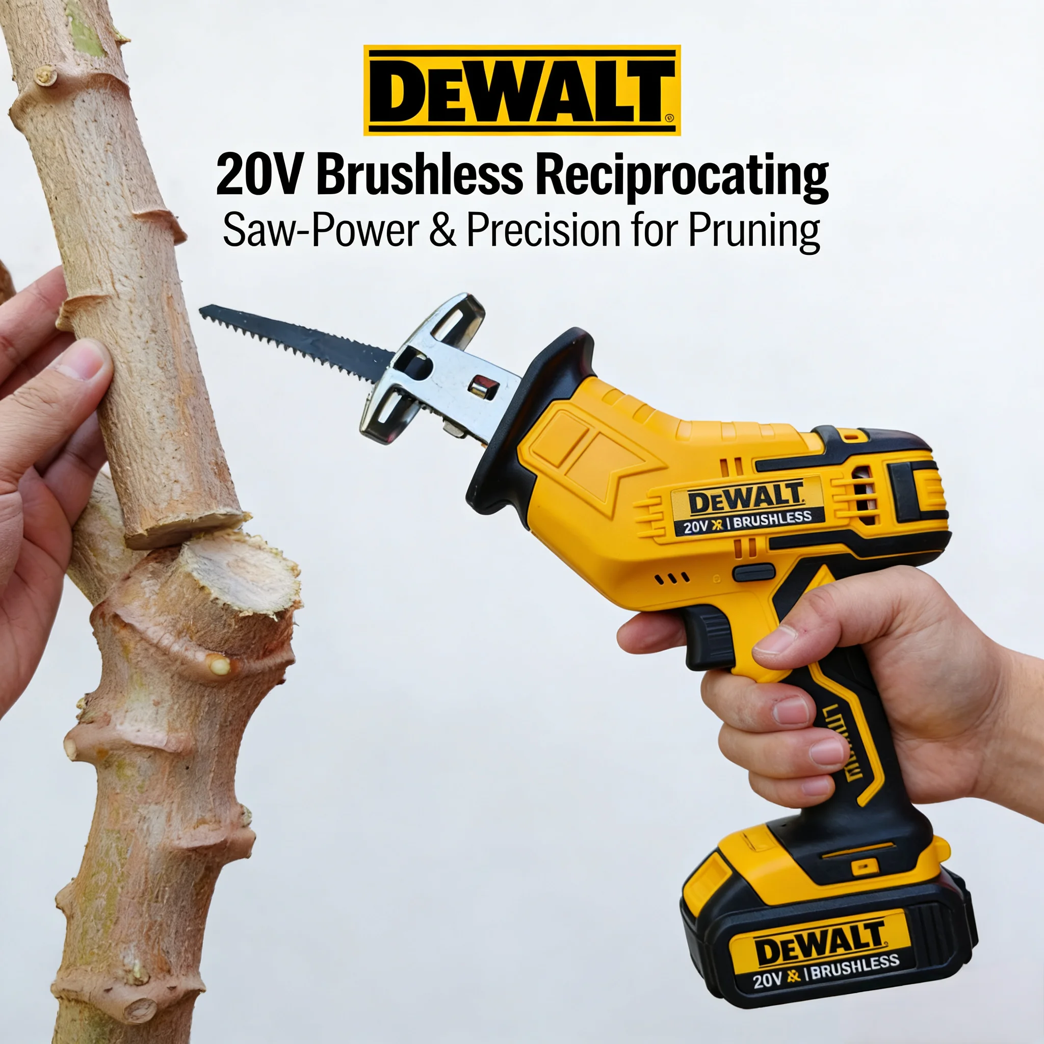 

Аккумуляторная сабельная пила Dewalt 2800 об/мин, бесщеточная, многофункциональная, для резки металла, дерева и труб, электроинструмент 20В