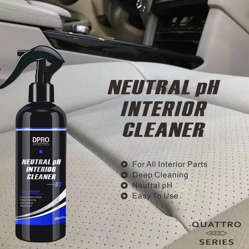 Dpro Car Interior Cleaning Neutral pH Leather Upholstery Plastic Polish Liquid Leather Repair Dry Foam Cleaner Spray Foaming