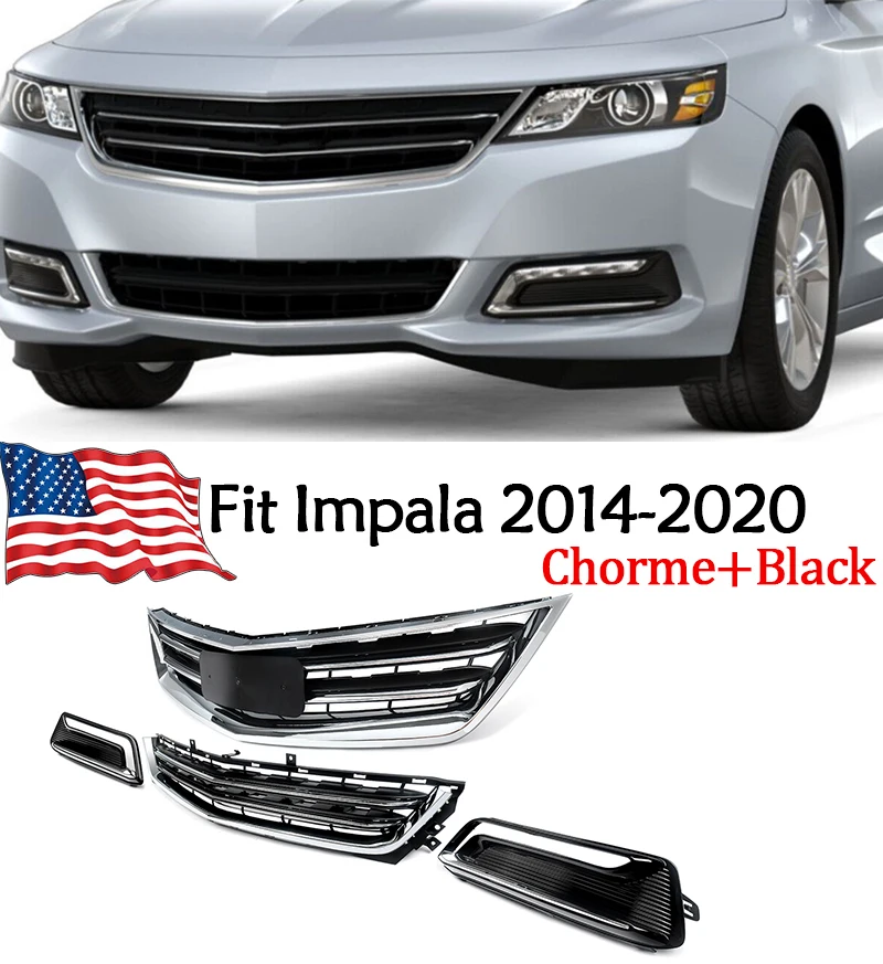 

SAIQINGSP решетка переднего нижнего бампера для Chevrolet Impala Sedan 2014 2015 2016 2017 2018 2019 2020, центральная гоночная решетка в сборе