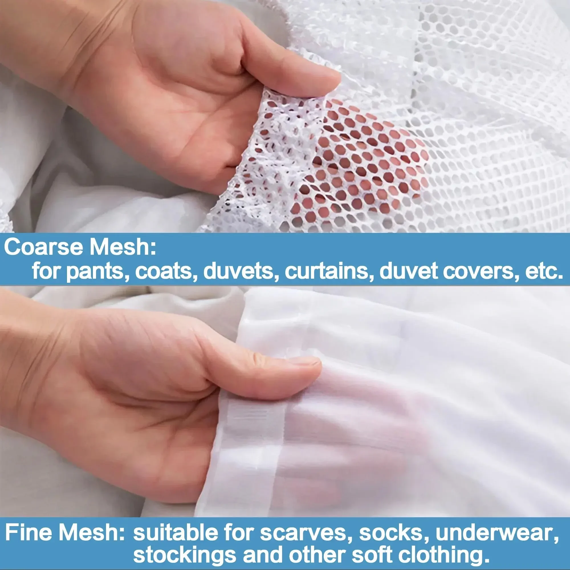 1PC Mesh Laundry Bag - Machine Washable with Drawstring Closure for Travel and Washing Blouses, Hosiery, Stockings, Underwear