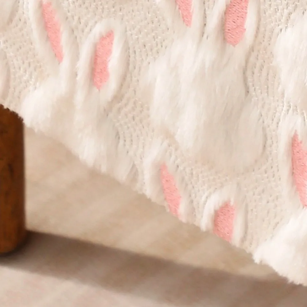 Rabbit Pattern Easter Table Runner Soft Thickened Nordic Table Flag Fashion Tablecloth Celebration