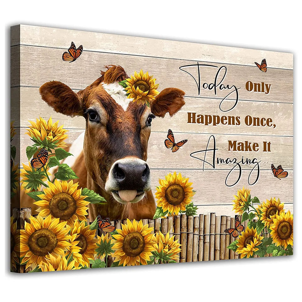 New Diy Diamond Painting Farmhouse Motivational Sunflower Cow Butterfly Quotes Full Diamond Mosaic Decor Rhinestones Puzzle Art