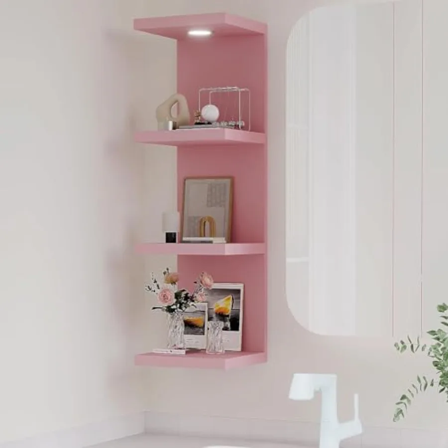 

Versatile Wall Shelf Unit, Lack Wall Shelf, Display Floating Shelf with LED Remote Control Light