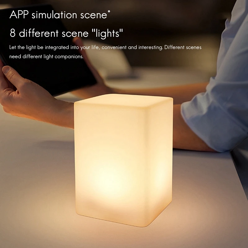 Lámpara de escritorio inteligente WIFI, luz nocturna, Control por aplicación MP, lámpara de escritorio LED RGB, funciona con Alexa, Google Home/Echo para decoración de Bar de fiesta