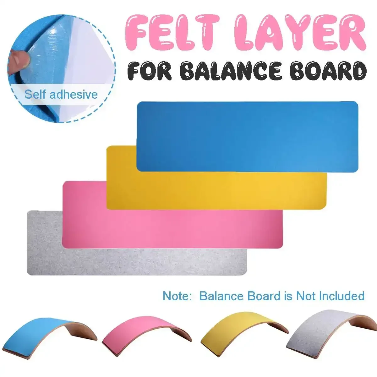 Child Wooden Balance Board Cover Body Wobble Balance Workout Twist Training Equipment Balance Seesaw Felt pad 100x32CM