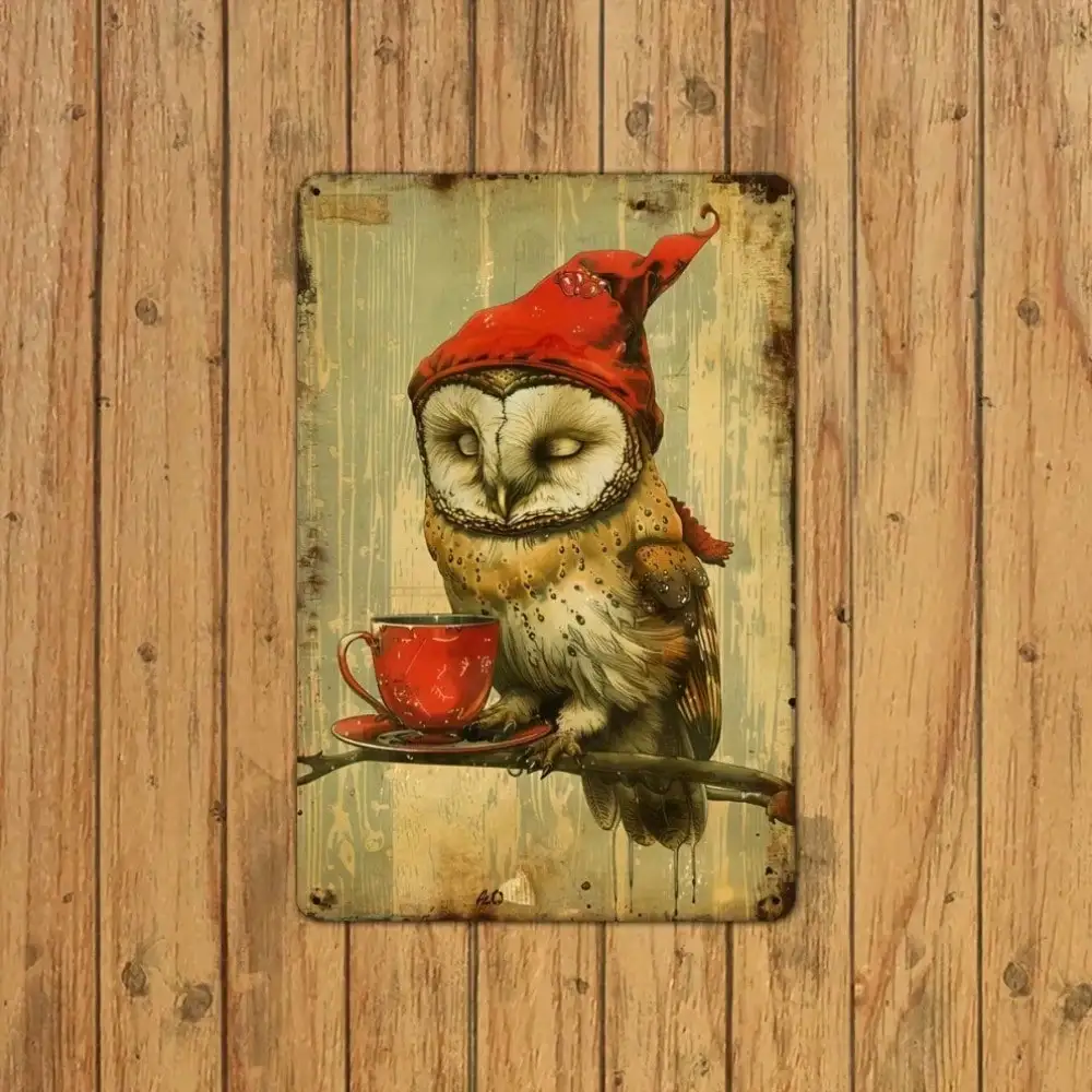 Vintage Owl Metal W… - image