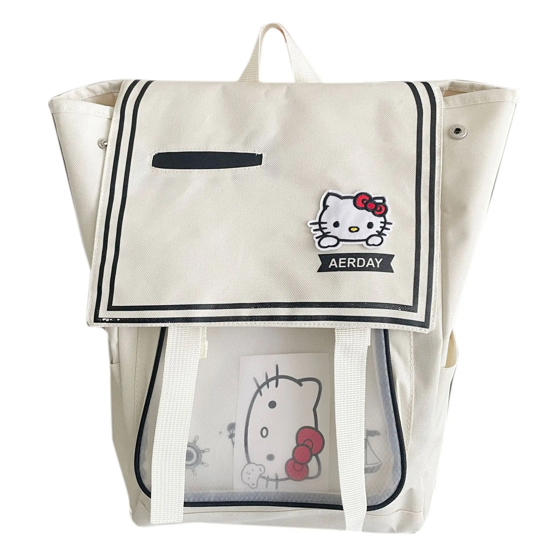 Nowy plecak szkolny Sanrio Cartoon Kuromi Cinnamoroll My Melody Plecak szkolny Sanrio o dużej pojemności Śliczne dziewczyny