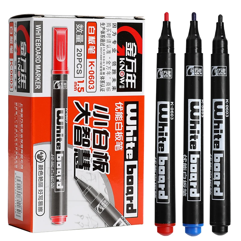 10 stuks dunne kop whiteboard pen markers uitwisbaar 1,0 mm voor gebruik op lessen dunne neus speciaal voor kinderen school lijnmarkering kunst