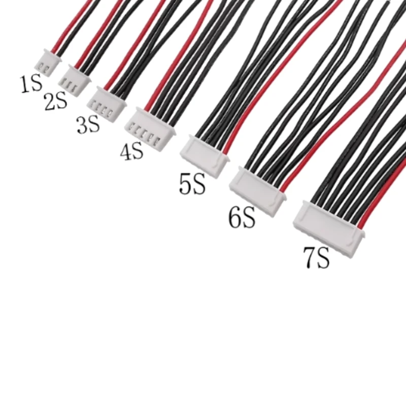 5pcs/lot JST-XH Silicone Wire 22AWG1/2/3/4/5/8S Lipo Balance Wire Extension Charged Cable Lead Cord for RC Lipo Battery charger