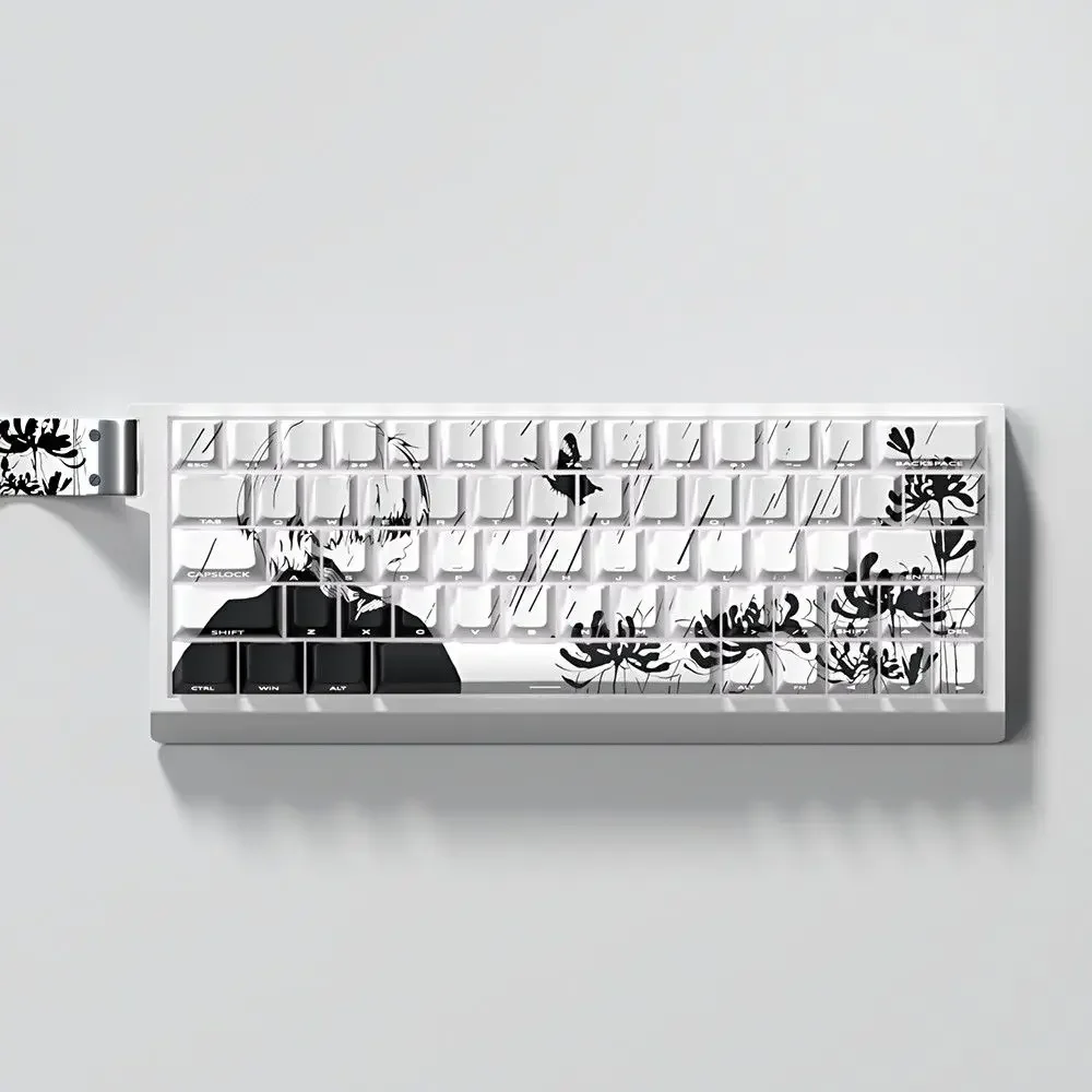 東京グールカスタムキーキャップかわいいアニメ PBT チェリーパーソナライズキーキャップ Wooting 60 65 68 磁気軸メカニカルキーボード